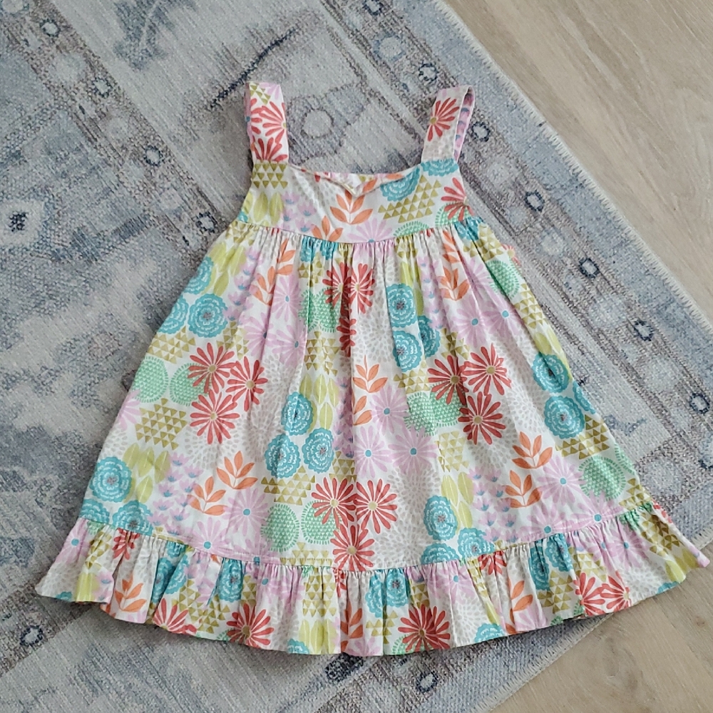 Hannah Kate Girls Floral Open Back Top Sz6